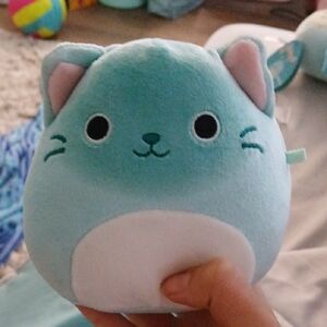 Squishmallows Blue and White Cat Plush